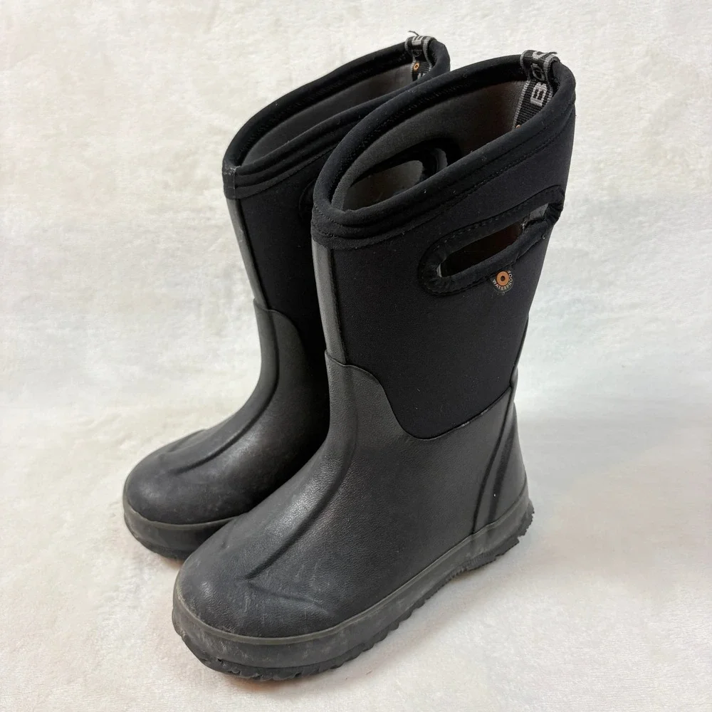 Bogs Classic High Boots Kids 12 Black Good Waterproof Insulated Neoprene Snow